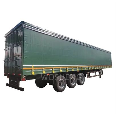 40ft 45ft cortina de PVC Sider Semi-trailer lado cortina deslizante caminhão trailers Wosheng