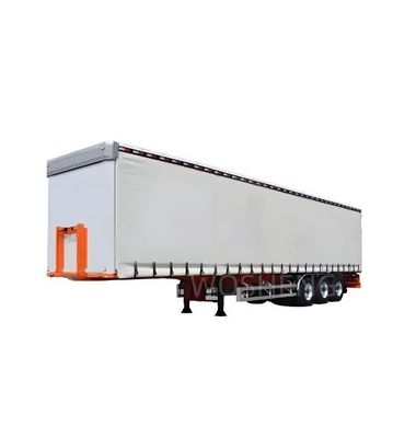 3 eixos 40/45ft PVC à prova d'água cortina lateral branca deslizante semi-reboque
