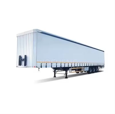 40-50 toneladas 3 eixos Branco 40ft 45ft PVC cortina lado caminhão Semi-reboque para caminhão reboque