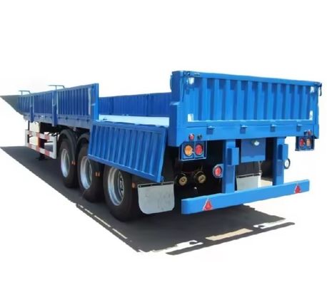 Semi-reboque de 40 toneladas, 60 toneladas, 80 toneladas e 100 toneladas, de três eixos, de parede lateral, com tamanho personalizável