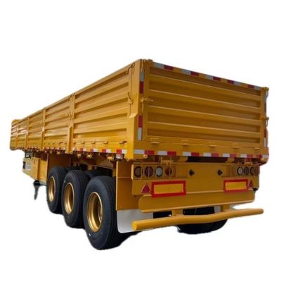 Reboque de caminhão 3 eixos 40-100 toneladas de aço parede lateral semi-reboque com e acessível