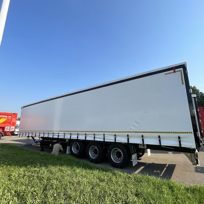 Semi-reboques Branco 40ft 45ft 3 eixos Cortina lateral com suspensão a ar e WABCO-ABS