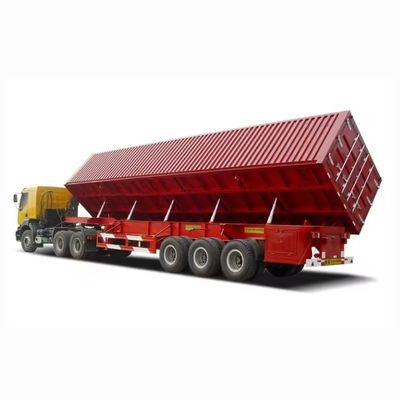 Semi-reboque de 3 eixos hidráulico de rebentador lateral com 10 camadas de mola de folha