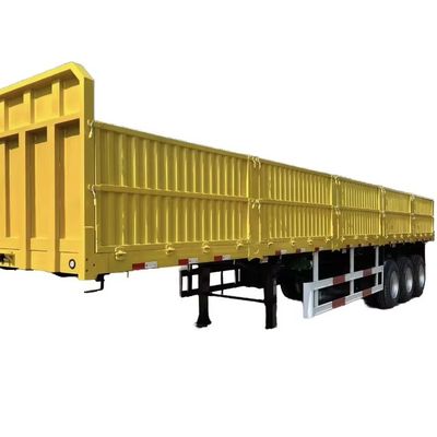 Função multiuso 3 eixos Semi-reboque para carga a granel Reboque lateral de aço