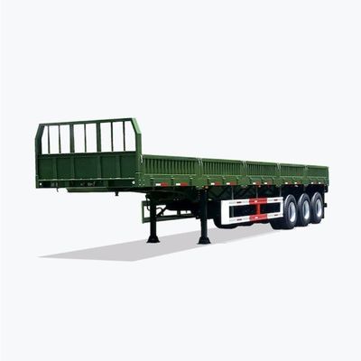 Semi-reboque de parede lateral de 50 toneladas de aço com 3 eixos para transporte de mercadorias médias e pesadas