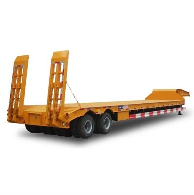 Transportes Equipamento pesado customizável Lowboy Truck Flatbed Low Bed Semi-trailer