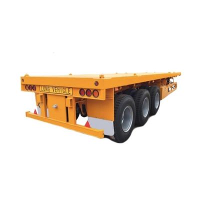 12500x2500x1600-3100mm Caminhão de veículos a motor de vários eixos de banco plano Semirreboque para transporte de contentores