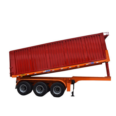 3 eixos 40 50 toneladas Semi-reboque traseiro de descarga Reboques de desvio para transporte de pedras minerais