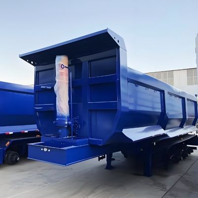 De acordo com o 3 eixos hidráulico traseiro semi-reboque para transporte de grãos de 100 toneladas