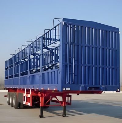 80 toneladas de vedação estaca adicionar parede lateral caminhão vedação semi-reboque para carga e gado