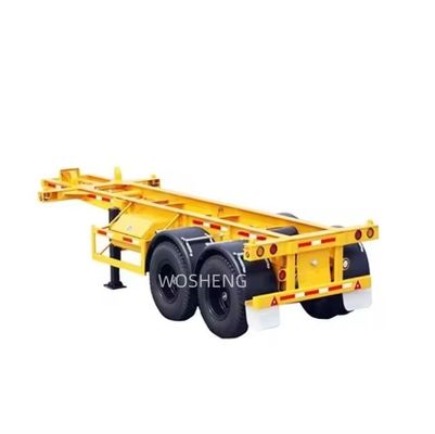 Wosheng 2 Axel Container Skeleton Semi Truck Trailer para e transporte acessível