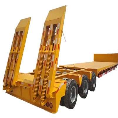 Reboque de 40 pés de pescoço de galinha com cama baixa 13/16/20 toneladas Eixo para reboque de caminhão de carga frontal
