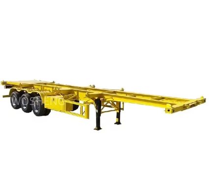 Suspensão mecânica Wosheng 3 eixo 20FT 40FT Container Chassis Skeleton Semi-trailer