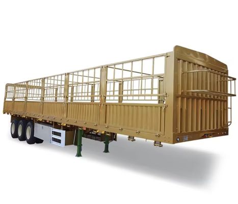 Wosheng 3 eixo a granel caixa de parede lateral vedação de carga semi-camião reboque com eixo 13/16 toneladas