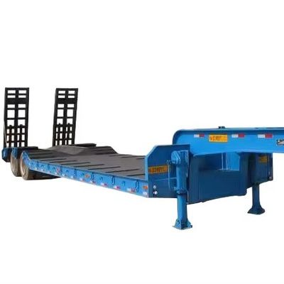 Equipamento pesado de transporte 3 eixos semi-reboque reboque de cama baixa para 60-100tons