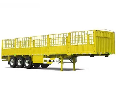 3 eixos 12 pneu 40-60 toneladas mais barato estaca transporte de animais carga vedação caminhão semi-reboque