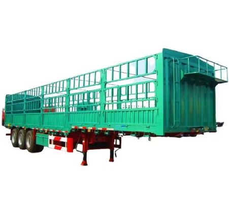 3 eixos FUWA Utility Side Wall Open Fence Truck Cargo Semi-trailer com tracção de 40 toneladas