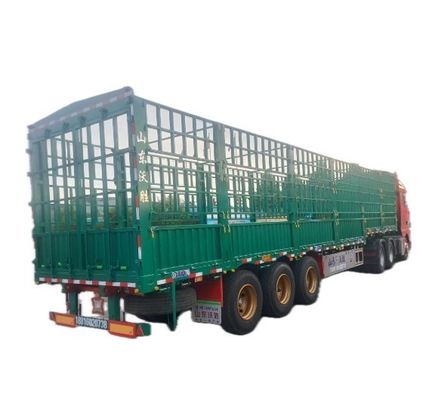 Semi-reboque de estacas de aço para transporte de gado e vegetais