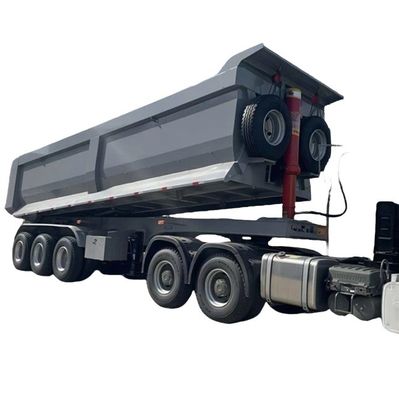Círculo hidráulico de carga pesada 3 eixos 45cbm 50cbm Trailers de descarga traseiros em forma de U para caminhões