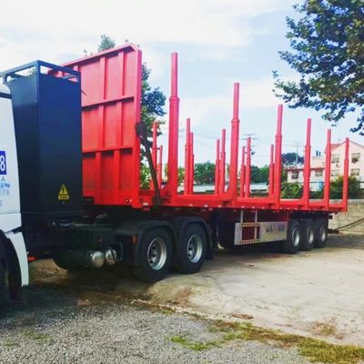 Semi-reboque com colunas laterais Suspensão mecânica