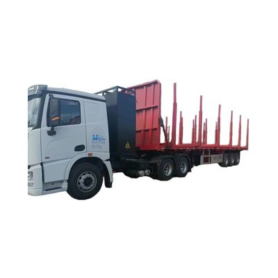 Remolque de cama plana personalizável para transporte de madeira/madeira de madeira 9.00-22.5 opcional