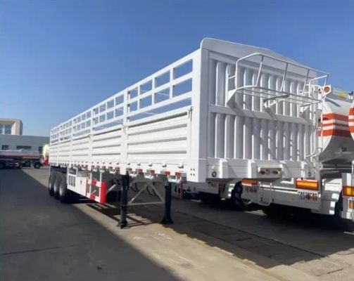 Suspensão AIR/Mecânica Suspensão personalizada 3/4 eixo 50-100Ton High Fence Trailer