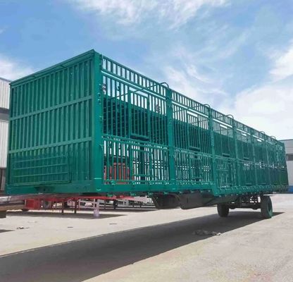 Venda personalizado 3 eixos 20-40tons Semi-remolque de cerca alta para animais de criação de gado