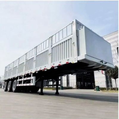 3 eixo 60 100 toneladas Transportes Agrícolas Cargas Materiais de construção Cercas Semi-remolque de topo- aço