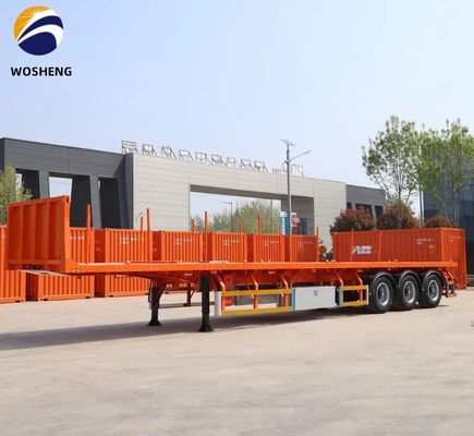 3 eixos trailers de caminhão de piso A melhor escolha para o transporte de 20ft e 40ft contêineres