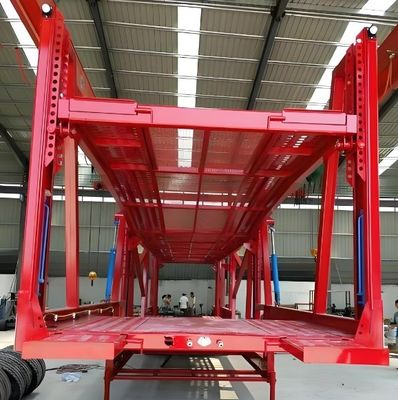 Semi-reboque de transporte de veículos de dois eixos com dimensões personalizáveis da Wosheng