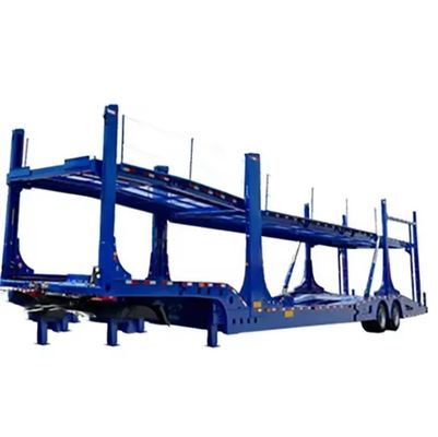 Reboque de caminhão Wosheng 2 eixos Reboque de transporte de veículos Reboque de transporte de veículos de dois andares Semi-reboque