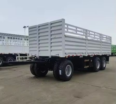 40-100 toneladas Material de aço Barra de travagem vedação Full Trailer com sistema de suspensão mecânica
