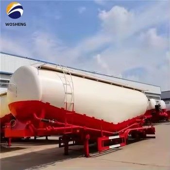 3 eixo 45 50 60 cbm Fly Ash Silo Cement Tanker Trailer com pressão de trabalho de 2,5 bar