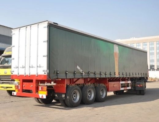 Wosheng 3 eixos 40ft 45ft PVC cortina de lonas Sider Semi-trailer com suspensão de ar