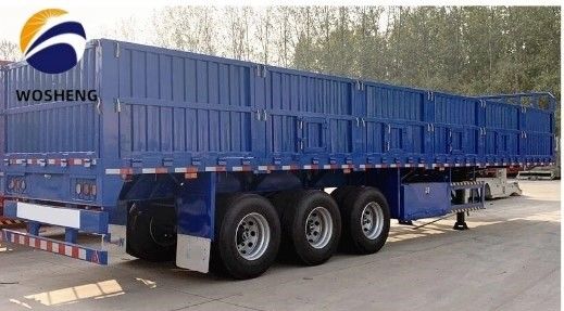 Tipo de vedação Semi-reboque de piso plano com parede lateral e suspensão de airbag