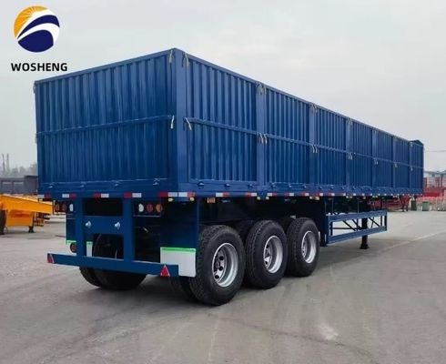 Tipo de vedação Semi-reboque de piso plano com parede lateral e suspensão de airbag