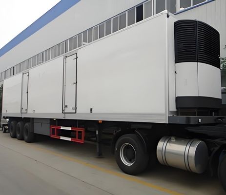 Customização Caixa de refrigeração de 3 eixos inferior Frigorífico Frigorífico Semi-remolque de Wosheng