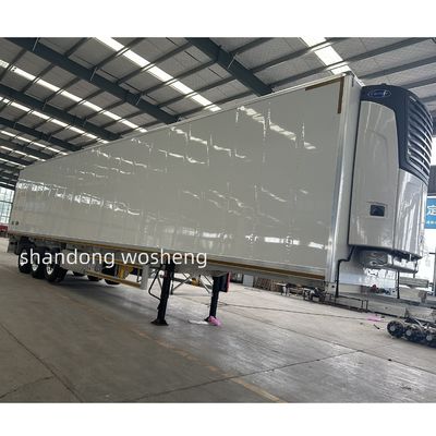 Q345B / T700 Carrinha de acero com 3 eixos, semi-reboque refrigerado para transporte de carga