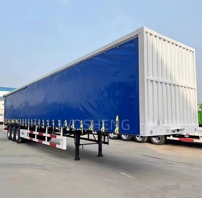 Wosheng 3 eixos 40ft 45ft PVC impermeável cortina lado Semi-reboque para Express e Logística