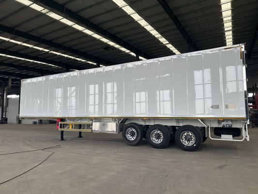 Q345B / T700 Carrinha de acero com 3 eixos, semi-reboque refrigerado para transporte de carga