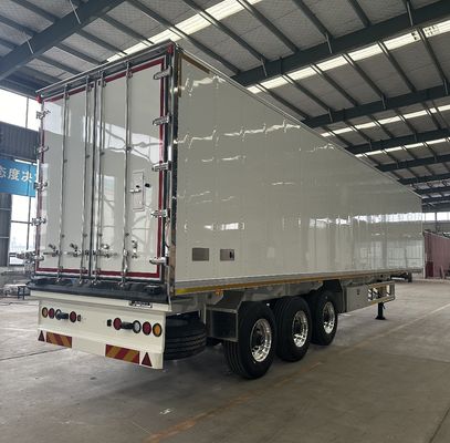 Q345B / T700 Carrinha de acero com 3 eixos, semi-reboque refrigerado para transporte de carga