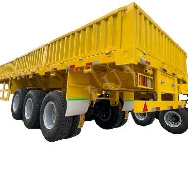 Reboque de caminhão com CCC ISO homologado 3 eixos Parede lateral Semi-reboque de cama plana vedação