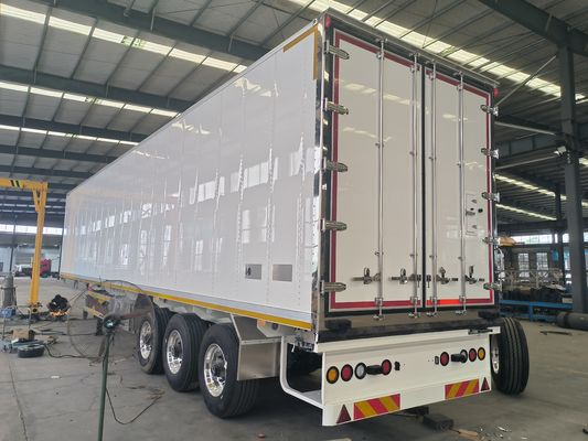 Q345B / T700 Carrinha de acero com 3 eixos, semi-reboque refrigerado para transporte de carga