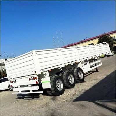 Reboque de caminhão com CCC ISO homologado 3 eixos Parede lateral Semi-reboque de cama plana vedação