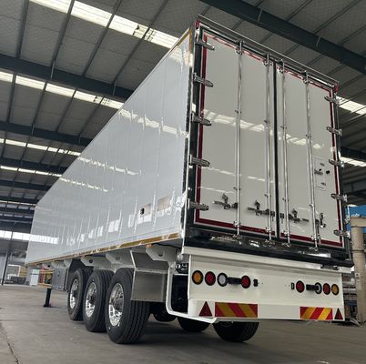 Q345B / T700 Carrinha de acero com 3 eixos, semi-reboque refrigerado para transporte de carga