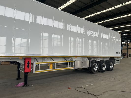 Q345B / T700 Carrinha de acero com 3 eixos, semi-reboque refrigerado para transporte de carga