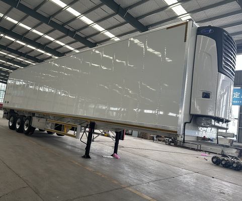 Caixa de aço de semi-reboque refrigerado de 3 eixos para transporte de carga