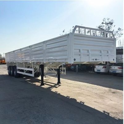 Semi-reboque de caminhão com parede lateral removível e design versátil multiuso