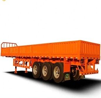 Semi-reboque de caminhão com parede lateral removível e design versátil multiuso