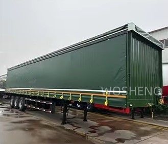 40ft 45ft cortina de PVC Sider Semi-trailer lado cortina deslizante caminhão trailers Wosheng